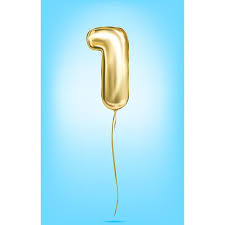 Imagem Vector De Alta Qualidade Dos Numeros De Balao De Ouro Digito 1 Um In 2020 Gold Balloons Number Balloons 3d Text Effect