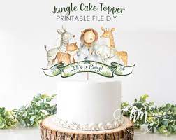 Safari Baby Shower Cake Topper Etsy