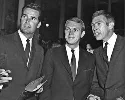 James Garner, Steve McQueen, and James Coburn at the premiere of John  Sturges's THE GREAT ESCAPE (1963)