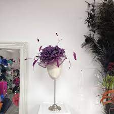 Pretty In Plum Found A New Wall To Take Photos More Natural Light Hat Hire Bespoke Designs Available From Harrington Ascot Hats Races Style Hats For Sale