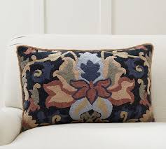 Rory Embroidered Lumbar Pillow Cover In 2020 Lumbar Pillow Cover Pottery Barn Pillow Cover Lumbar Pillow