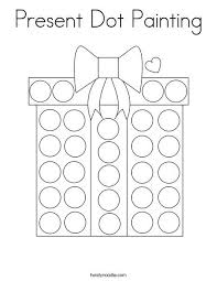 This is a first try for me and i accept here something could have been different. Present Dot Painting Coloring Page Twisty Noodle Christmas Present Coloring Pages Preschool Christmas Dot Painting