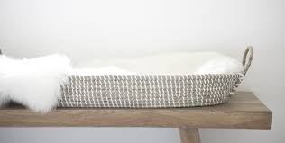 A Beautiful Cozy Changing Station For A Baby Using Natural Seagrass Changing Basket Made With Love In Vietnam Love Basket Handmade Baby Wicker Laundry Basket