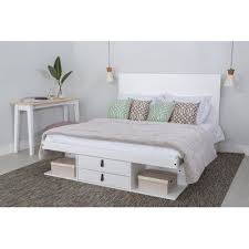 Four drawers provide a substantial and organized additional storage space. Latitude Run Pharr Storage Platform Bed Size Queen Color Off White Bed With Drawers Upholstered Platform Bed Bed Sizes