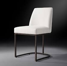Emery Fabric Slope Track Side Chair Collection Bronze Fabric Rh Modern Side Chairs Chair Fabric Seat