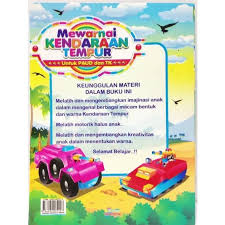 Gambar anak tk tema kendaraan. Jual Buku Edukasi Anak Paud Tk Mewarnai Kendaraan Tempur Sale Jakarta Timur Bahy Official Tokopedia