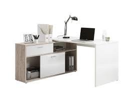 Bureau D Angle Sina Blanc Et Naturel L138 Idee Deco Studio Etudiant Amenagement Chambre
