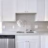 Stone mosaic tile square grey pattern bathroom wall stylish mosaic tile backsplash. 1