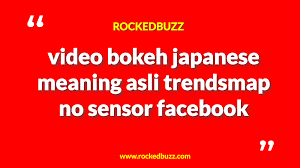 In japanese, it can be written as ボケ. Video Bokeh Japanese Meaning Asli Trendsmap No Sensor Facebook Rocked Buzz