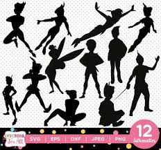 Disney Peter Pan Silhouettes Pack Disney Peter Pan Silhouettes Collection Vector Clipart Digital Download Svg Png Jpg Peter Pan Silhouette Etsy Silhouette
