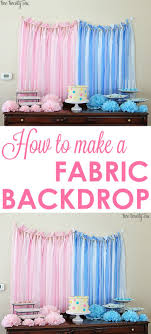 So how do you make a homemade photography backdrop? How To Make A Fabric Backdrop Baby Shower Backdrop Baby Reveal Party Fabric Backdrop