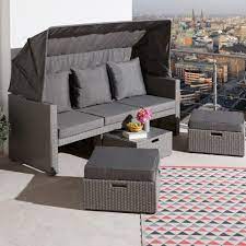 Prospekte und aktuelle angebote von jysk in oberwart und umgebung. Lounge Set Argentina Sofa 2 Hocker 1 Tisch Inklusive Sonnendach Jysk