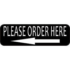 10in X 3in Left Arrow Please Order Here Sticker Stickertalk Store Signs Stickers Stickers Stickers