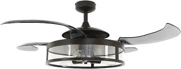 Hunter fanaway ceiling fan demo and review. Fanaway 212927010 Classic Retractable 4 Blade 3 Light Ac Ceiling Fan 48 Inch Antique Black And Smoke Amazon Com
