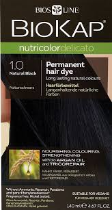 Sourcing guide for permanent black hair dye: Biokap Nutricolor Delicato Permanent Hair Dye 1 0 Natural Black 4 67 Fl Oz Ralphs
