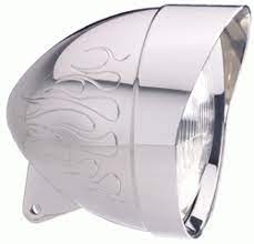 7 Headlight Assembly Mariah Bullet Flames Headlight Assembly Motorcycle Harley Custom Harleys