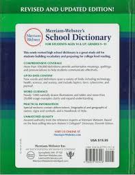 Merriam Webster S School Dictionary Grades 7 12