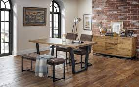 I am thinking about using a dining table with bench seats in my breakfast room remodel and i'd like to hear your thoughts on it. Brooklyn Dining Set Upholstered Bench 2 Chairs Julian Bowen Limited