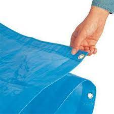 Material, such as waterproofed canvas, used to cover and protect things. Polyethylene Tarpaulins Recycling Waste Manutan Uk