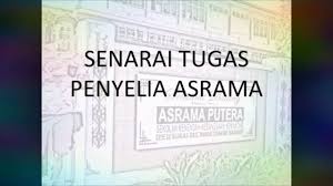 Tanggung jawab adalah keadaan wajib menanggung segala sesuatu. Senarai Tugas Penyelia Asrama Youtube