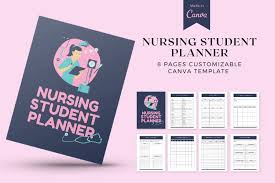 Try it for free now! Nursing Student Planner Customizable Canva Template
