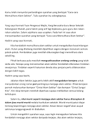 Tajuk syarahan saya pada pagi ini ialah kepentingan menjaga alam sekitar. Kamu Telah Menyertai Pertandingan Syarahan Yang Bertajuk