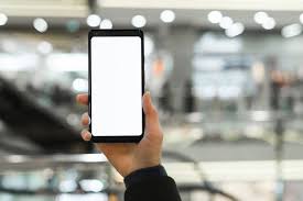 Download Close Up Of Hand Showing White Blank Display Of Smart Phone In Mall For Free Close Up Show White Free Photos