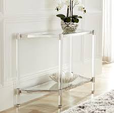 Erica 48 Inch Wide Clear Acrylic Console Table Console Table Lamp Console Table Styling