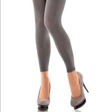 grey footless tights nwt