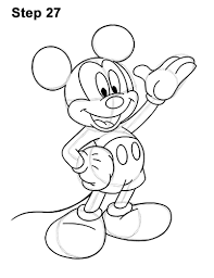 Insist on using crayons over watercolor, as the latter may be difficult to handle. How To Draw Mickey Mouse Full Body