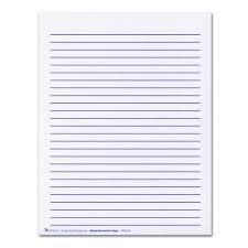 How to write a paper. Wide Lined Individual Paper Sheets With Raised Lines