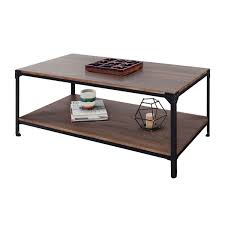 Choose from contactless same day delivery, drive up and more. Zenvida 48 Coffee Table With Storage Shelf Rectangular Industrial Modern Metal Frame Cocktail Table For Living Room Overstock 32462803