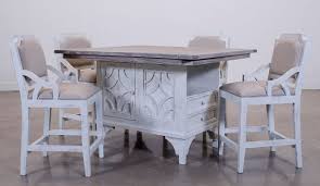 Costway 3 pcs dining set 2 chairs and table compact bistro pub breakfast home kitchen. Vintage Furniture Westgate 5 Piece Pub Table Set Mic Wg Tnwgrt B 4xmicbar Bbnw Miskelly Furniture