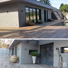 Bardage En Meleze De Siberie Avec Saturateur Gris Naturel N Attendez Plus Pour Avoir Des Facades En B Extension Maison Bois Maison Ossature Bois Facade Maison