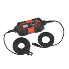 Black Decker 1 2 Amp Battery Charger Maintainer Compatible With 6 And 12 Volt Agm Gel And Wet Automotive Marine Batteries Bm3b The Home Depot Marine Batteries Black Decker Battery Charger