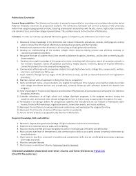 university admissions counselor job