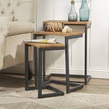 Leblanc 3 Piece C Table Nesting Tables Nesting Tables Side Table Wood Furniture