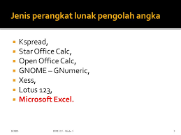 Check spelling or type a new query. Aplikasi Pengolah Angka I Ppt Download