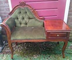 antique gossip bench telephone chair phone table furniture victorian gossip bench vintage telephone table antique chairs