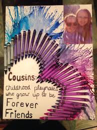 Birthday Gifts For Cousin Boy Crayon Art Cousin Quote Canvas Cousin Gifts Diy Gifts For Friends Best Birthday Gifts