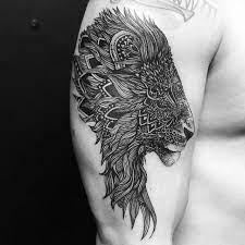 50 Amazing Lion Tattoos Along With Their Meanings Tribal Lion Tattoo Geometric Lion Tattoo Mandala Lion Tattoo