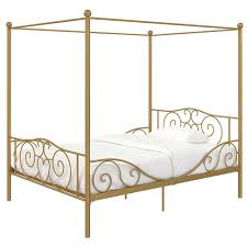Choose from contactless same day delivery, drive up and more. Full Size Heavy Duty Metal Canopy Bed Frame In Gold Finish Fastfurnishings Com