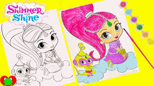 Shimmer And Shine Coloring Page Water Color Painting And Surprises Shimmer N Shine Watercolor Paintings Coloring Pages
