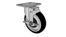 3d Model Of 6 All Swivel Caster With Brake