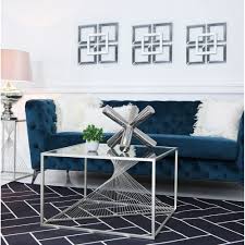 4.3 out of 5 stars with 4 ratings. Luna Silver Metal Glass Coffee Table Home Lifestyle From The Luxe Company Uk