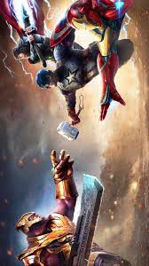 The first avenger, it could vaporize a human in a single blast. Thanos Vs Iron Man Captain America Thor Avengers Endgame 8k Wallpaper 3 18