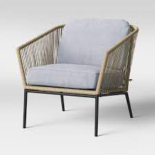 Standish 2pk Patio Club Chair Black Gray Project 62 Target Club Chairs Deep Seat Cushions Woven Chair
