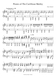 How To Play Pirates Of The Caribbean On Piano Notes Pirates Of The Caribbean Medley Sheet Music For Piano Download Free In Pdf Or Midi Pirates Of The Caribbean Sheet Music Music Pirate