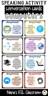 Conversation Starter Cards Computers And Ai Speaking Skills Practice For Teens In 2020 Speaking Activities Speaking Skills Speaking Activities English