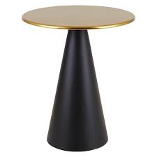 Aditi Gold And Black Metal Side Table Metal Side Table Small Glass Side Table